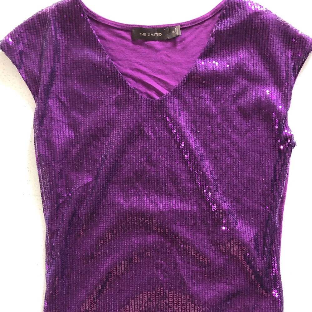 "The Limited" purple sequin tank top size XS
